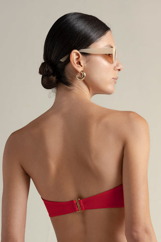 Top bandeau rojo