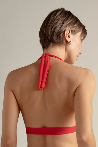 Top triángulo pequeño rojo