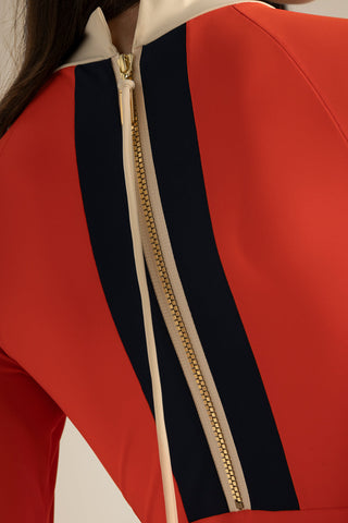 Entero deportivo manga larga coral