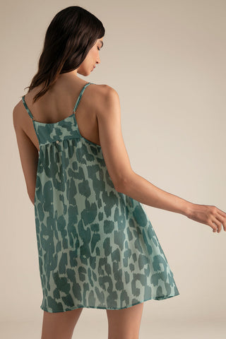 Vestido corto animal print