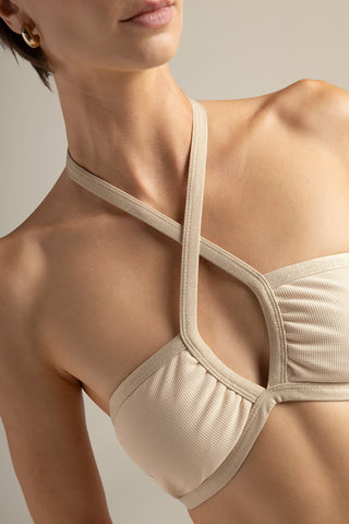 Top bandeau beige