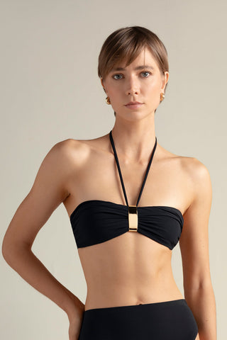 Top bandeau negro