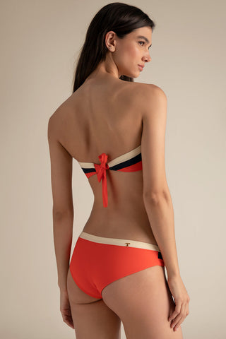 Top strapless bloque de color