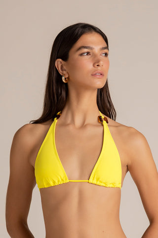 Top triángulo grande Amarillo