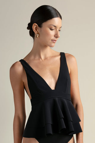 Top triángulo grande negro