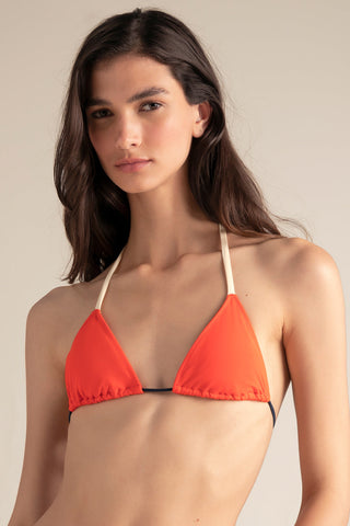 Top triángulo pequeño coral