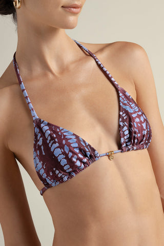 Top triángulo pequeño animal print