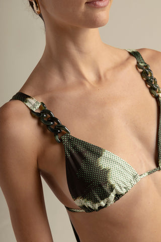 Top triángulo pequeño verde