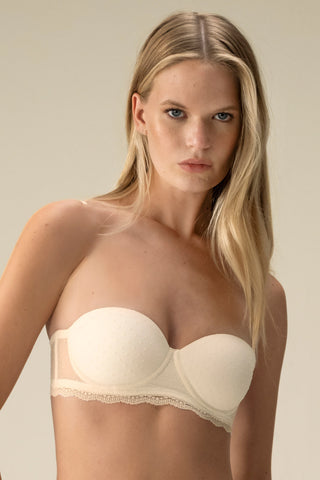 Sostén strapless marfil