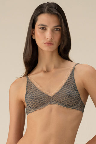 Sostén estampado azul