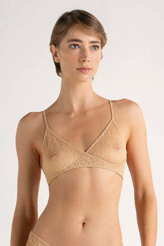 Sostén triangular piel