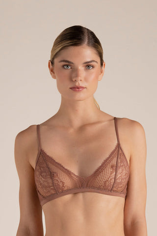 Touché Colombia, Brasier triangular sin copa Café, Lingerie, Lencería mujer, Ropa interior