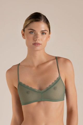Touché Colombia, Brasier triangular sin copa Verde, Lingerie, Lencería mujer, Ropa interior