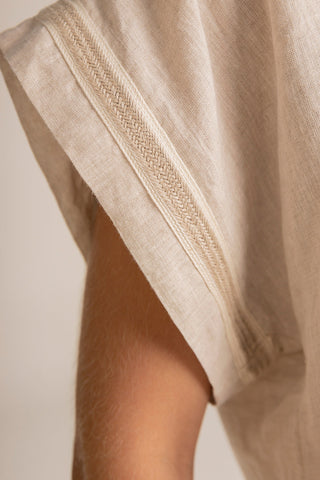 Camisa manga corta Marfil