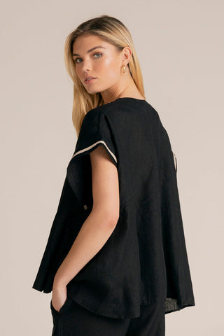 Camisa manga corta Negro