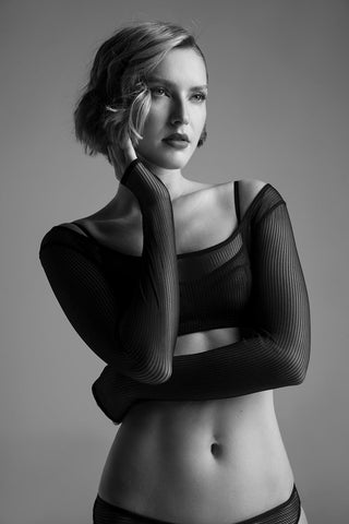 Camisa manga larga Negro