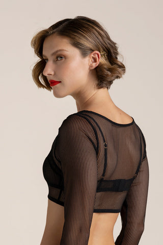 Camisa manga larga Negro