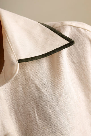 Camisa manga larga marfil