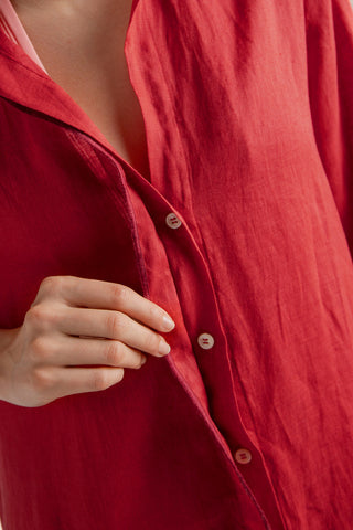Camisa manga larga Rojo