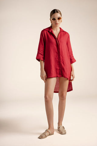 Camisa manga larga Rojo
