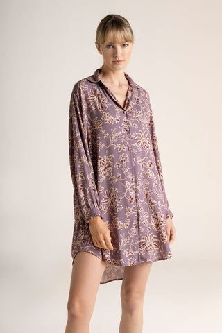 Camisón manga larga Lila