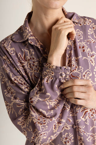 Camisón manga larga Lila