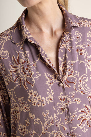 Camisón manga larga Lila