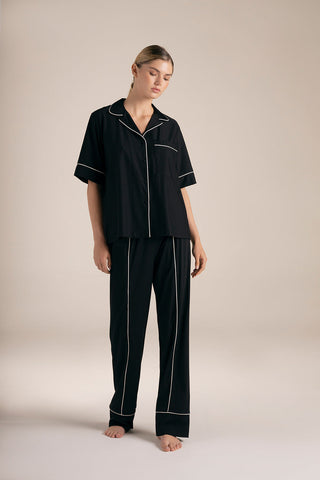 Camisa manga corta Negro
