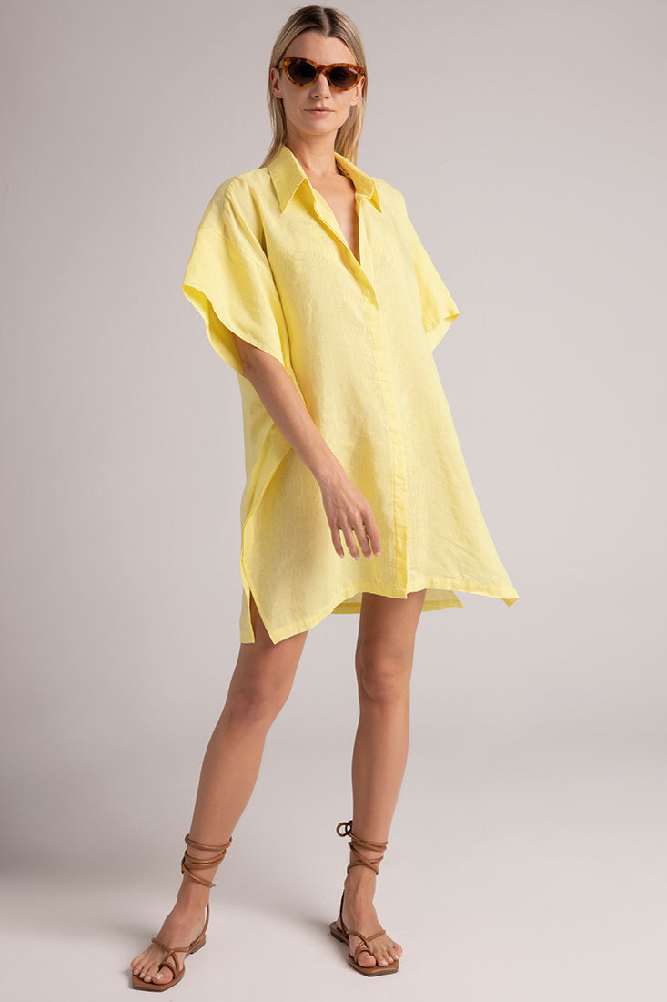 Cover up corto amarillo