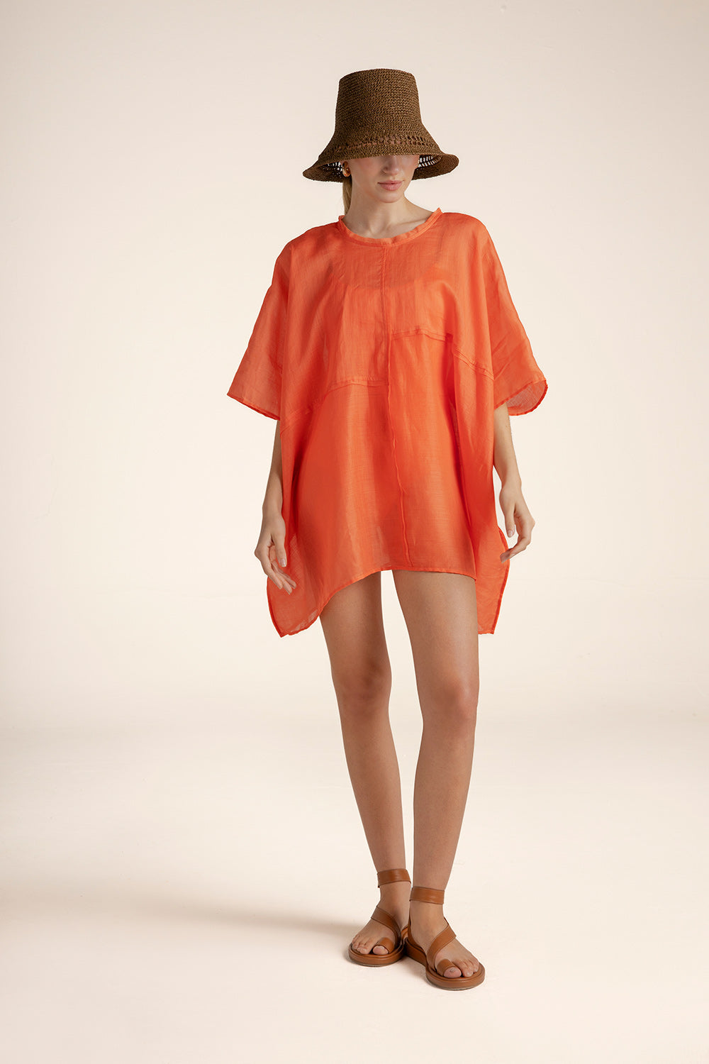 Cover up corto Naranja