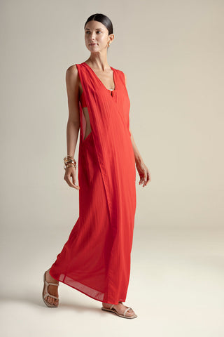 Cover up largo rojo