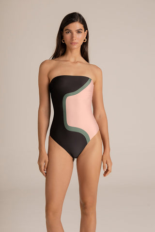 Entero bandeau Bloque de color