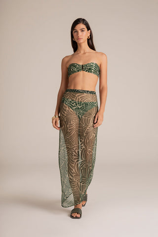 Falda larga Verde