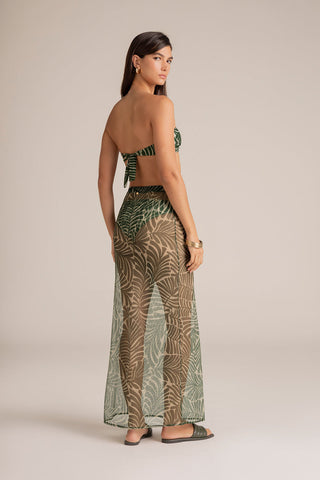 Falda larga Verde