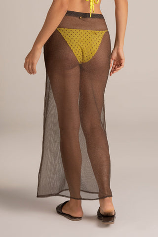 Falda larga Café