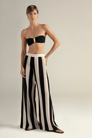 Pantalón rayas negro