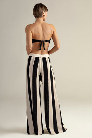 Pantalón rayas negro