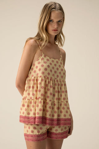 Pijama Short marfil