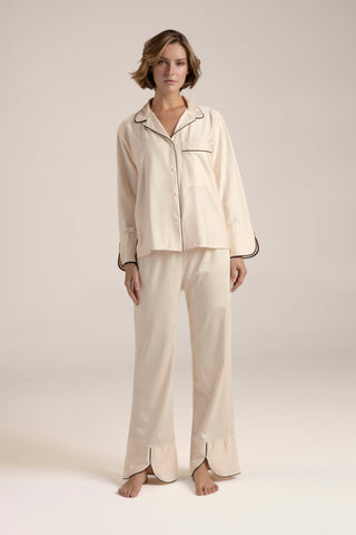 Pijama capri Marfil