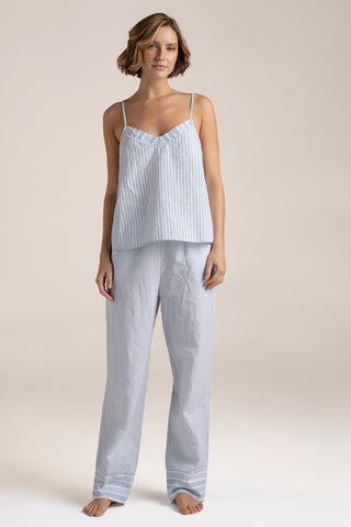 Pijama capri Rayas Azul