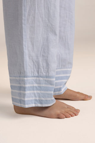 Pijama capri Rayas Azul