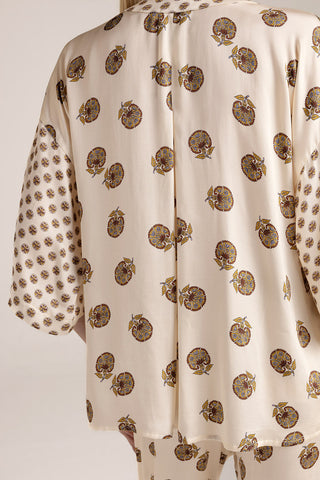 Pijama pantalón Estampada Café