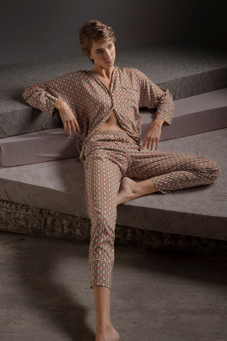 Pijama pantalón corbatero