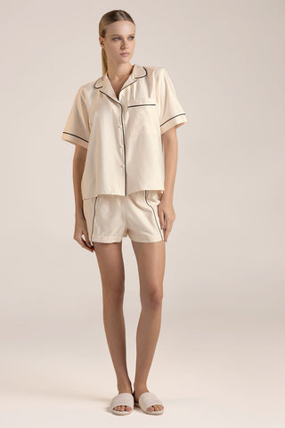 Pijama short Marfil