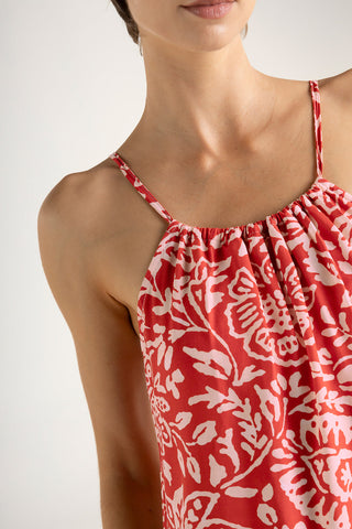 Pijama short  estampado rojo