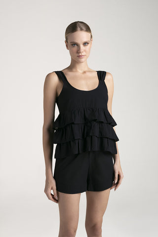 Pijama short negro
