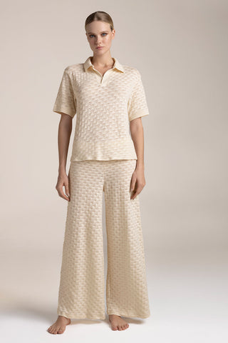 Pantalón Tejido Marfil
