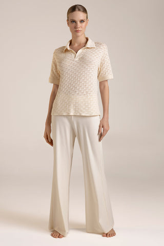 Pantalón Tejido Marfil