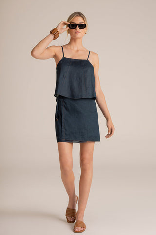 Falda corta Azul