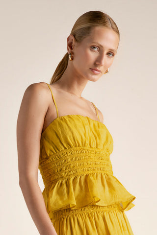 Top de tiras Amarillo